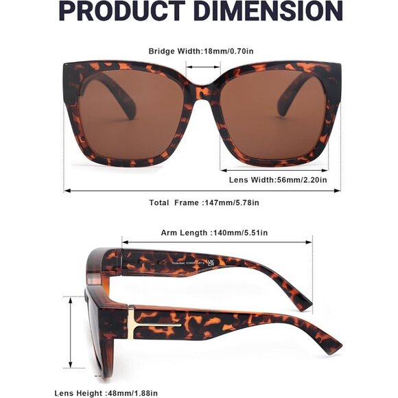 Oversized Polarized Fit Over Sunglasses for Women UV400 Driving Style main image 5